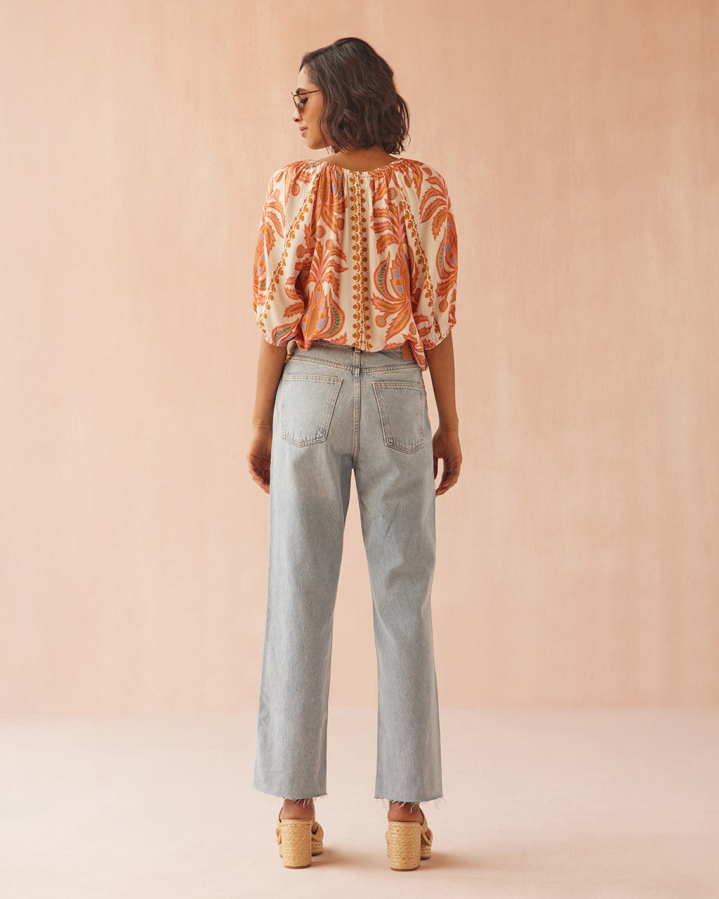 Isla Blouse in Zena Sunrise by Omika