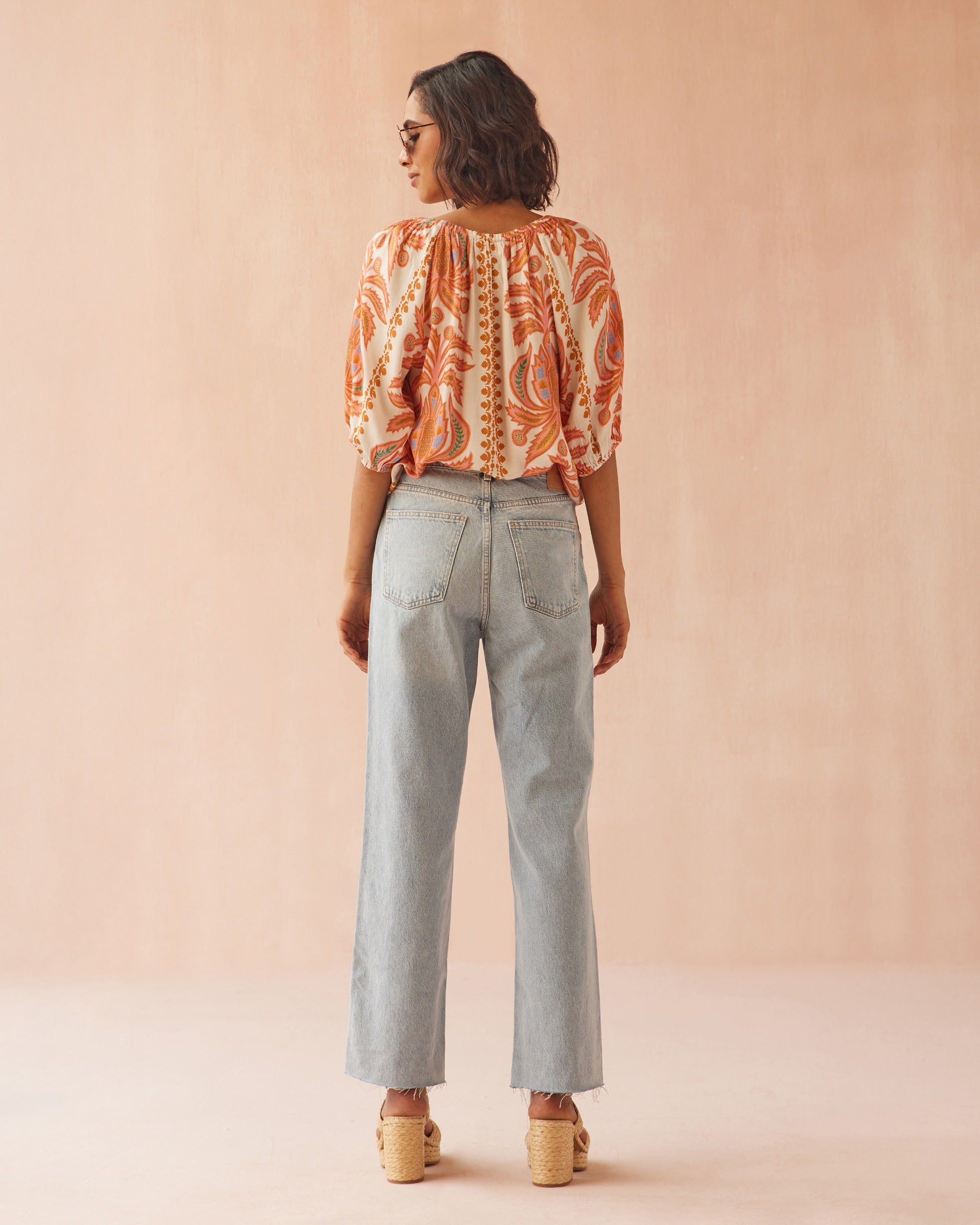 Isla Blouse in Zena Sunrise by Omika