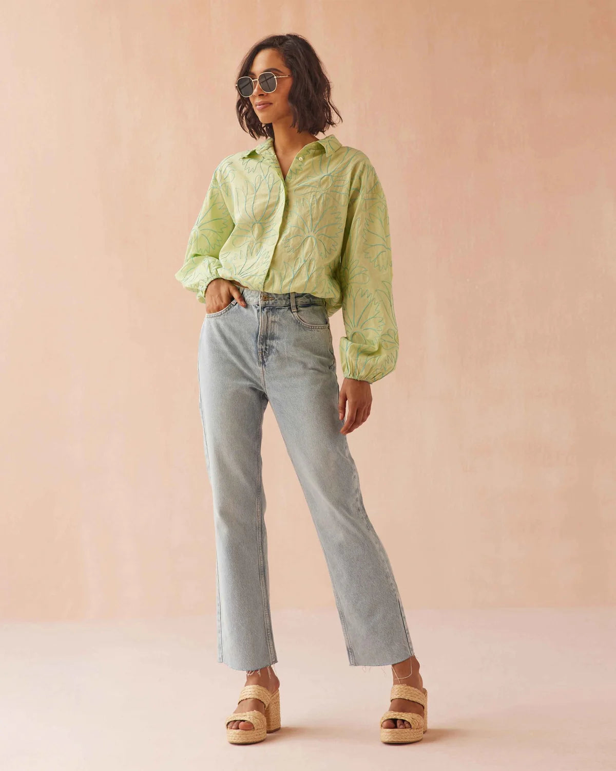 Omika Nero Blouse Jilli Boutique Top Laila Agave Atlanta