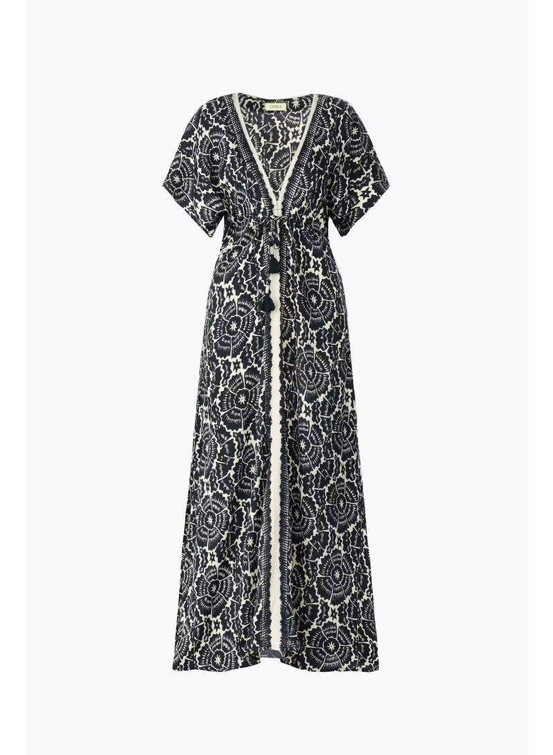 Pia Caftan Carmen Graphite Omika Jilli Boutique