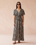 Pia Caftan Carmen Graphite Omika Jilli Boutique Buckhead