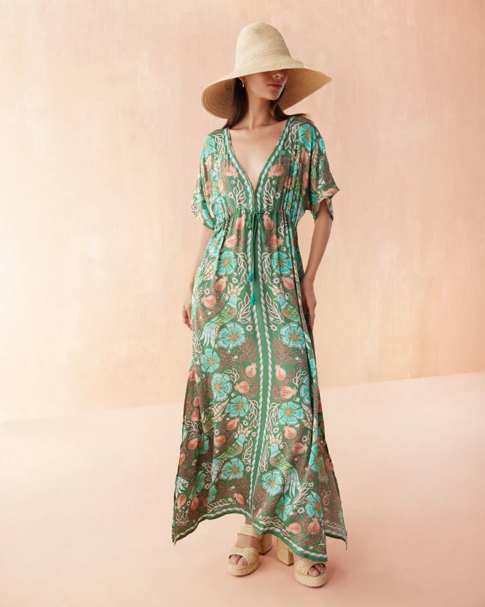 Omika Pia Caftan Kala Kelp Jilli Boutique Maxi