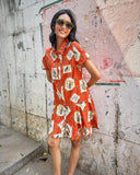 Gracie Dress in Birds Of India print fresh jilli boutique