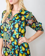 Mariane Dress in Partridge In A Pear Tree Jilli Boutique Print Fresh Ink