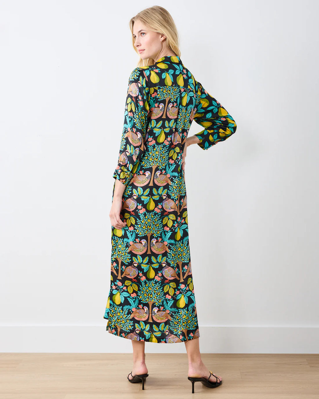 Mariane Dress in Partridge In A Pear Tree Jilli Boutique Print Fresh Chastain Square Dunwoody