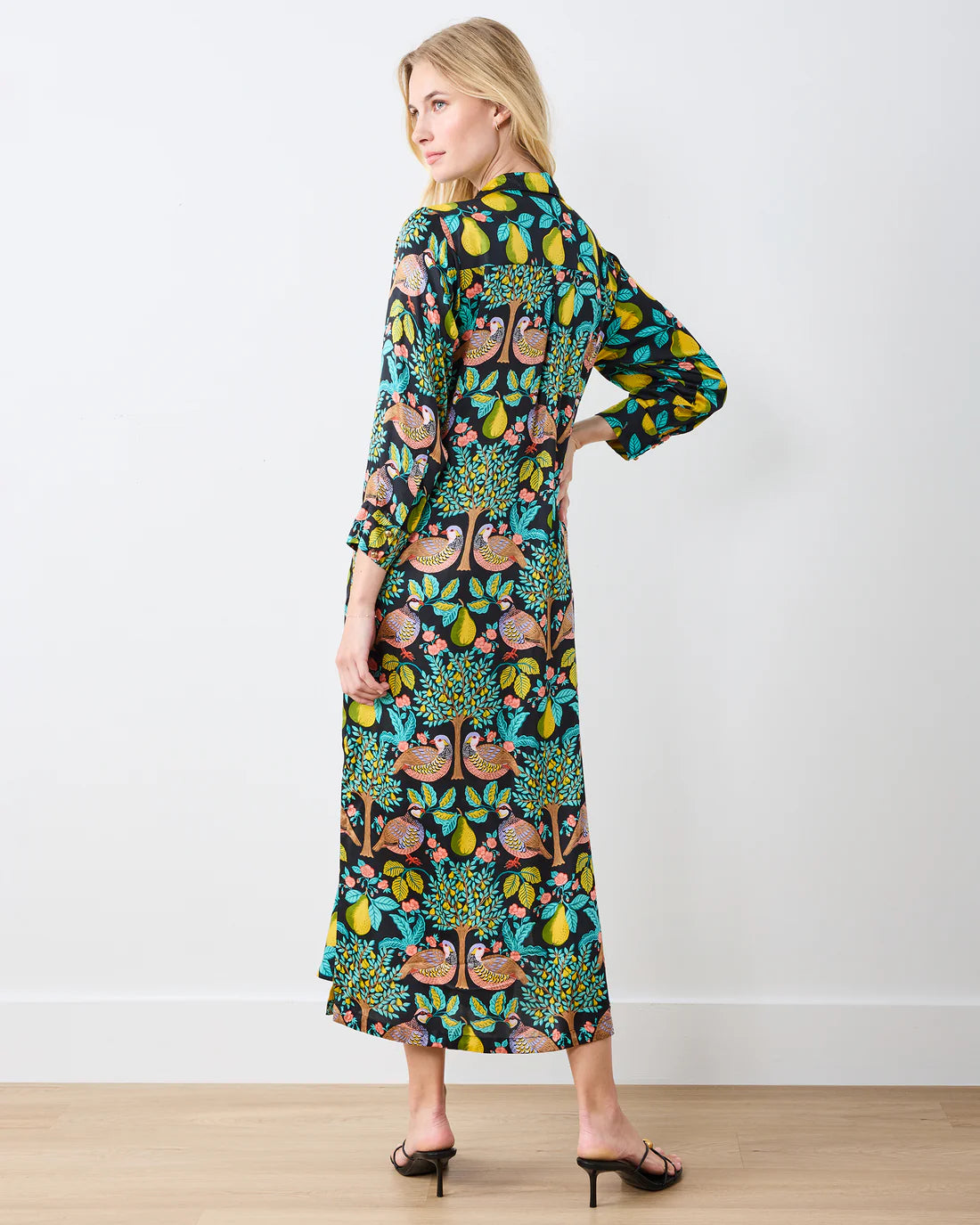 Mariane Dress in Partridge In A Pear Tree Jilli Boutique Print Fresh Chastain Square Dunwoody