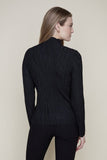 cable knit black sweater renuar atlanta