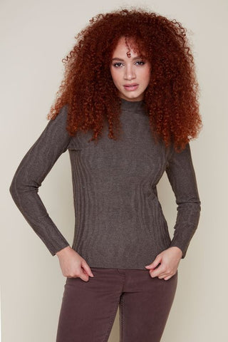 Chocolate Cable Knit Sweater