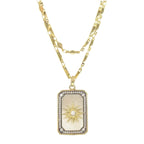 Twinkling Star Necklace Rachael Rhinehart Mother of Pearl Pave Jilli Boutique