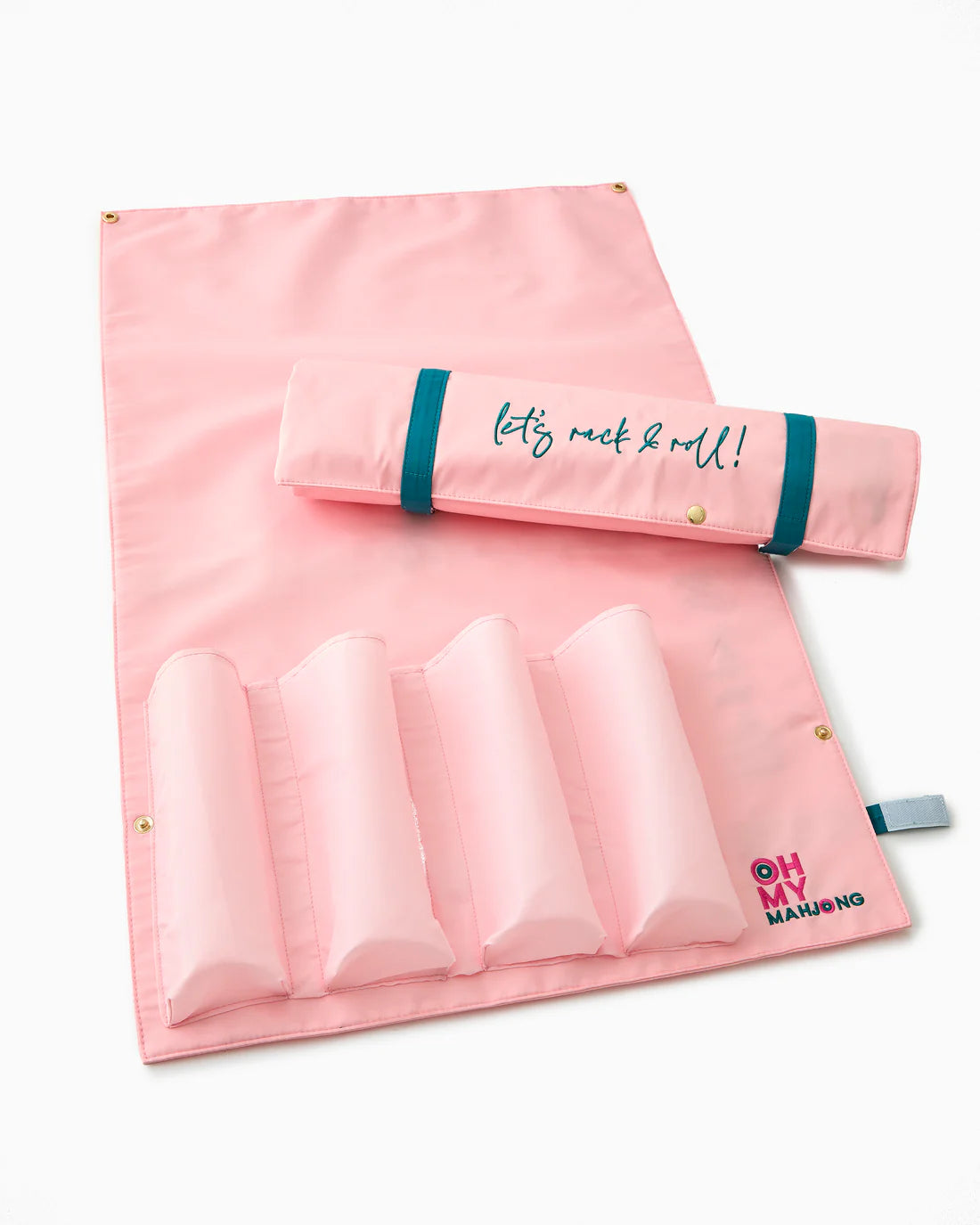 Light Pink Let's Rack & Roll Bag by Oh My Mahjong Jilli Boutique