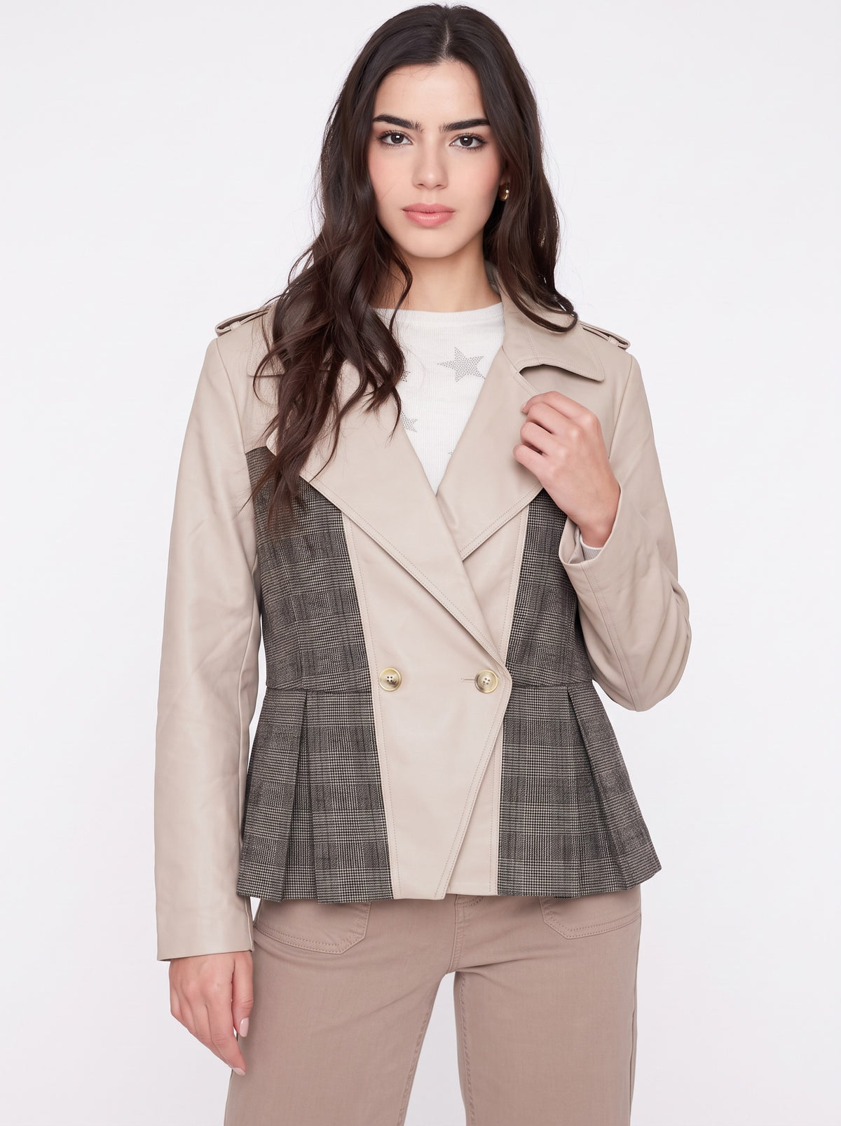 Taupe Black Combo Blazer