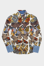 Rome Shirt White Gound Butterfly Print Dizzy Lizzie Jilli Boutique