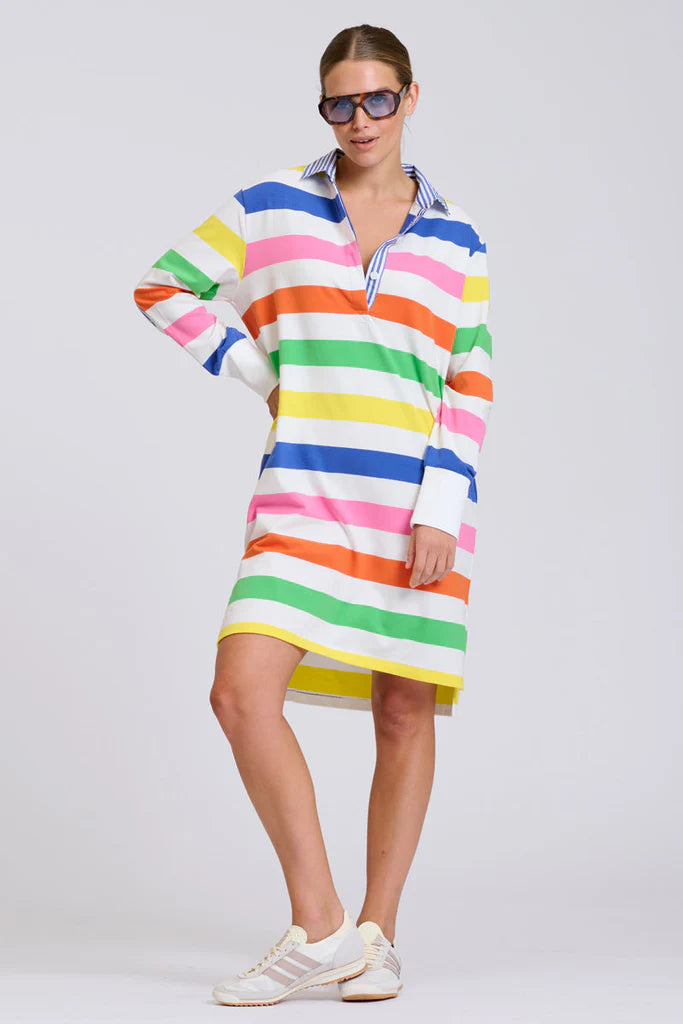 Rugby Summer Dress Shirty Jilli Boutique Cotton