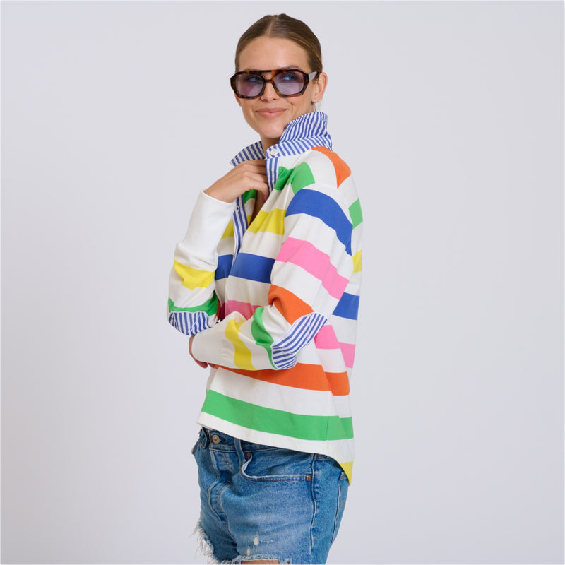 Shirty Women's Shirting Essentials Jilli Boutique summer rugby shirt bold stripe