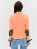 Clarissa Jacket in Cantaloupe Mixed Media Denim Jilli Boutique