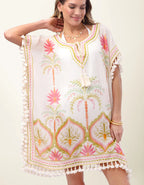 Beach Kaftan Castillo Floral Palms Jilli Boutique Spartina
