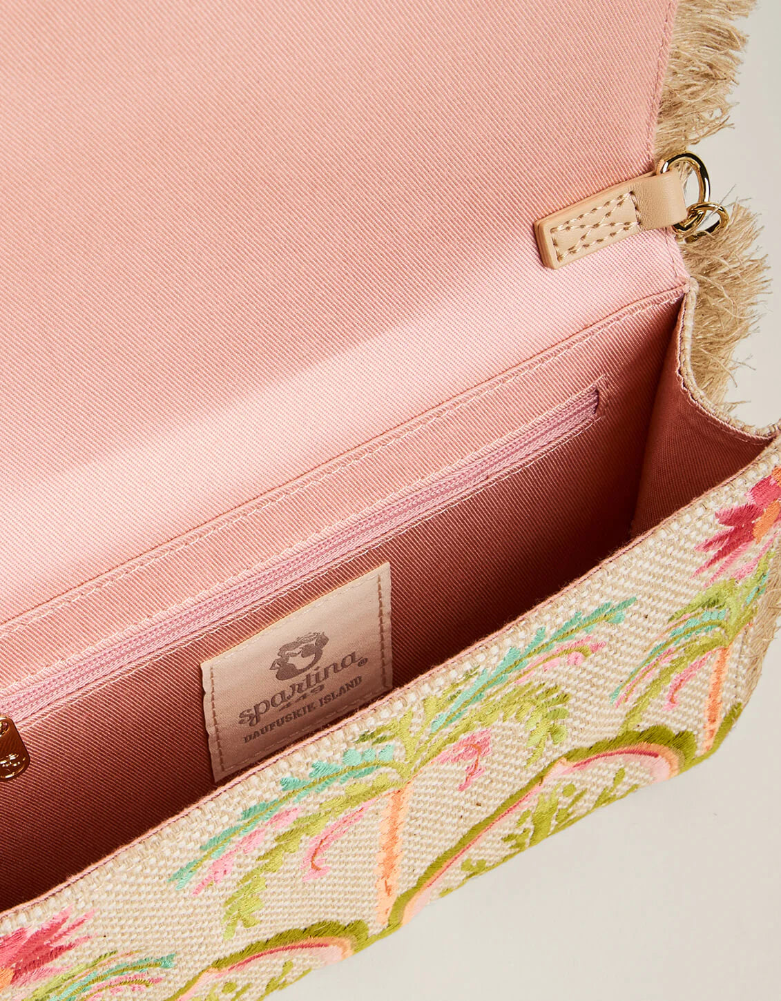 Spartina Clutch Crossbody Castillo Floral Palms 