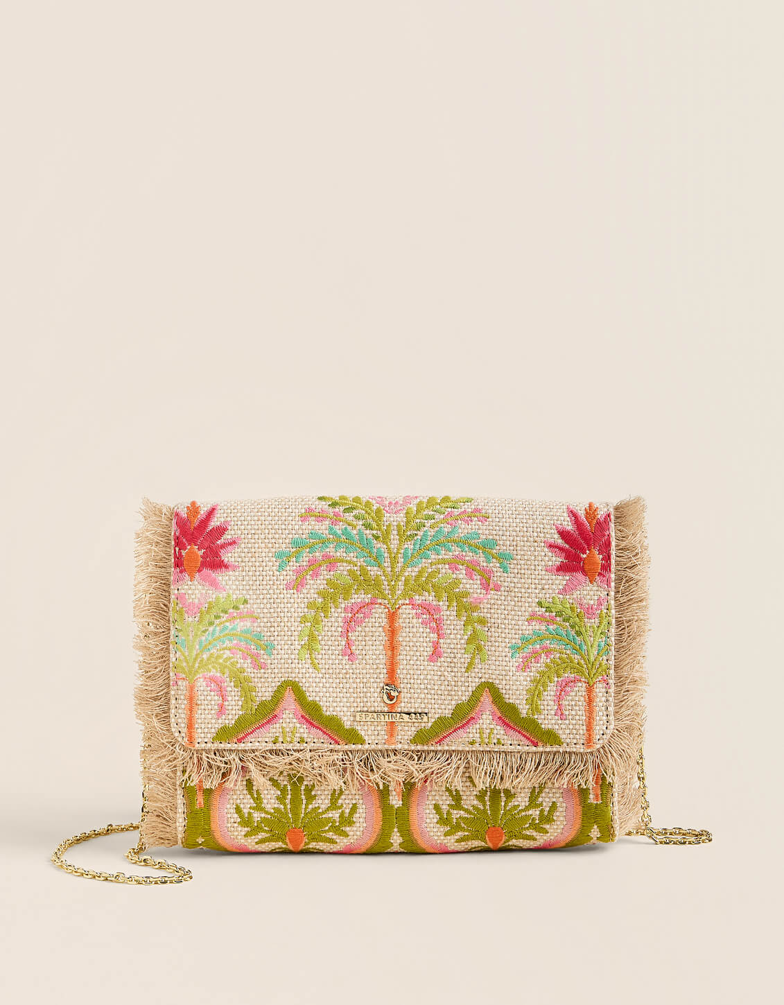 Spartina Clutch Crossbody Castillo Floral Palms Jilli Boutique