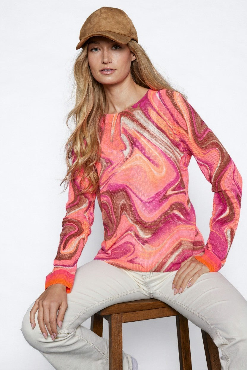 TRIPPIN' Sweater by Lisa Todd in Pink Pop