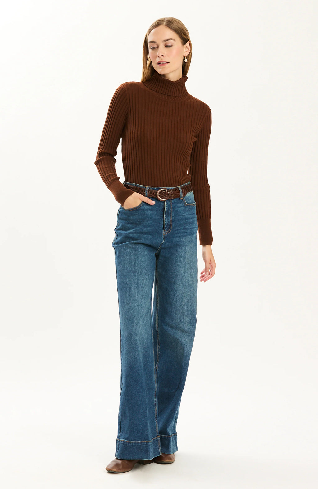 Tyler Boe Cashmere Turtleneck Jilli Boutique Bison