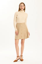 Tyler Boe Cotton Cashmere Turtleneck Jilli Boutique Pebble