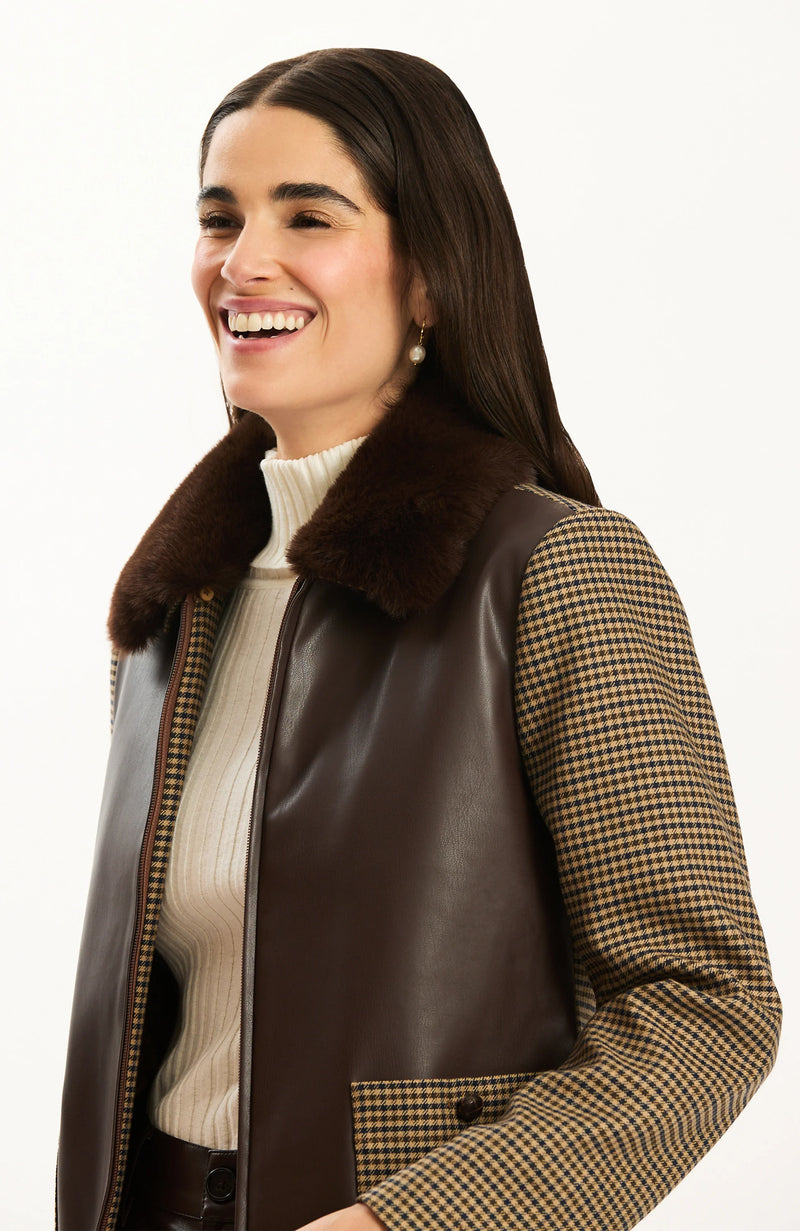 Tyler Boe Lucy Mixed Media Jacket SKU: 81301FF Jilli Boutique Dunwoody