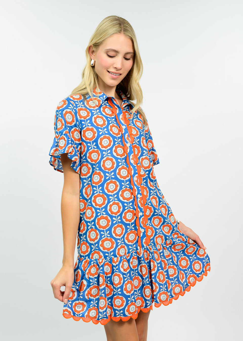 Uncle Frank Style 75748 Jilli Boutique Scalloped Shirt Dress Atlanta