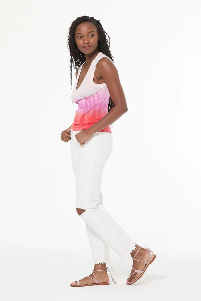 Diane Sleeveless Tee Fuchsia Brushed Ombre