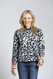 Animal Print Cotton Sweater