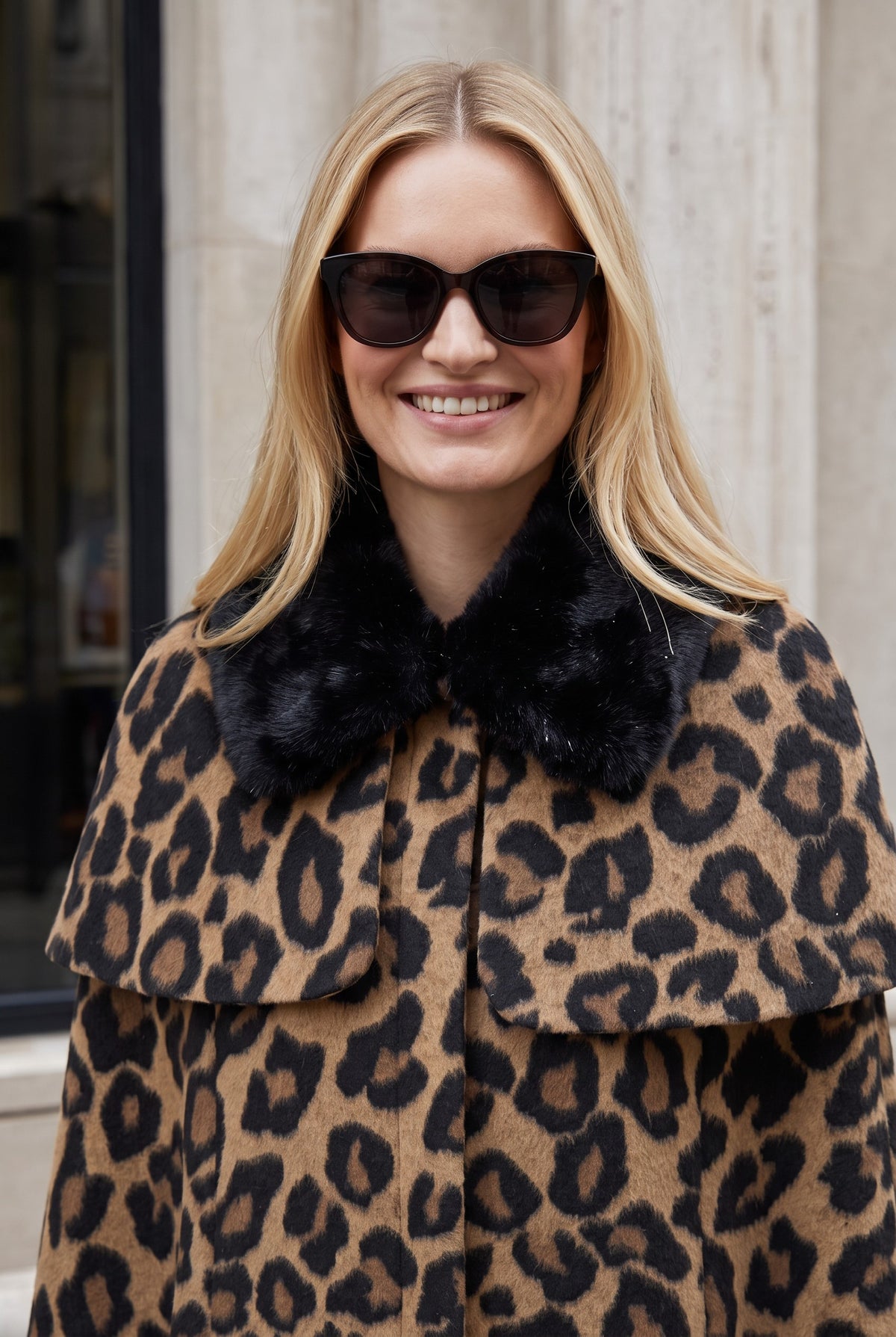 Aly Coat by Flora Bea - Leopard Wool