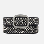 Britta Pyramid Multi Studded Leather Belt amsterdam heritage Jilli Boutique  
vintage silver buckle