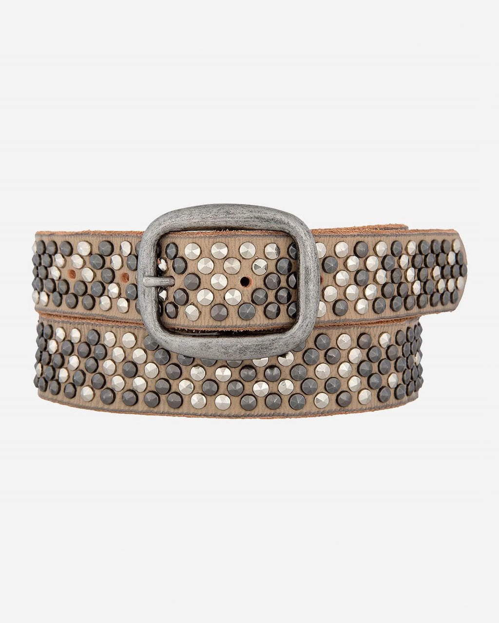 amsterdam heritage jilli boutique britta creme leather studded belt