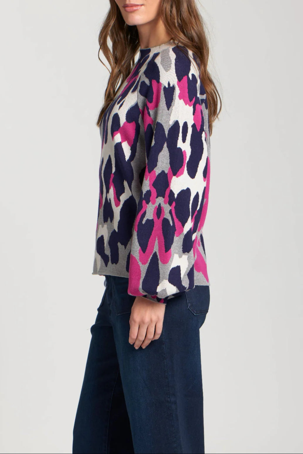 Leopard Funnel Neck Sweater Jilli Boutique APNY Sandy Springs Boutique Atlanta Dunwoody Buckhead