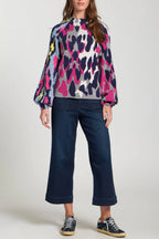 Leopard Funnel Neck Sweater Jilli Boutique APNY Sandy Springs Boutique Atlanta Dunwoody 