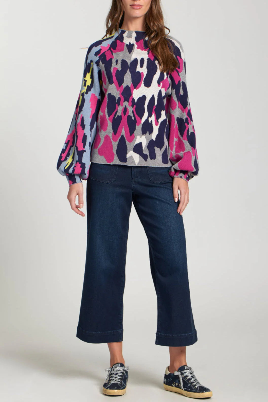 Leopard Funnel Neck Sweater Jilli Boutique APNY Sandy Springs Boutique Atlanta Dunwoody 
