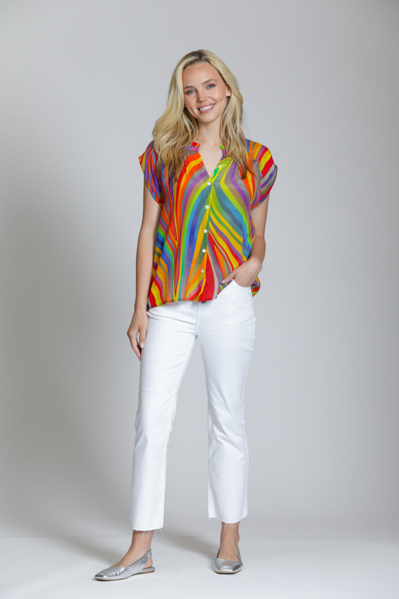 Cap Sleeve Shell Top Multi APNY Jilli Boutique
