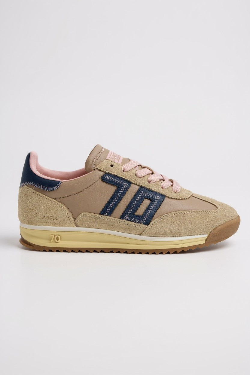 Back 70 Jogger Z in Camel Navy Pink Womens