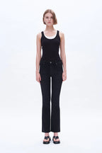 Black Bootcut Denim Pants