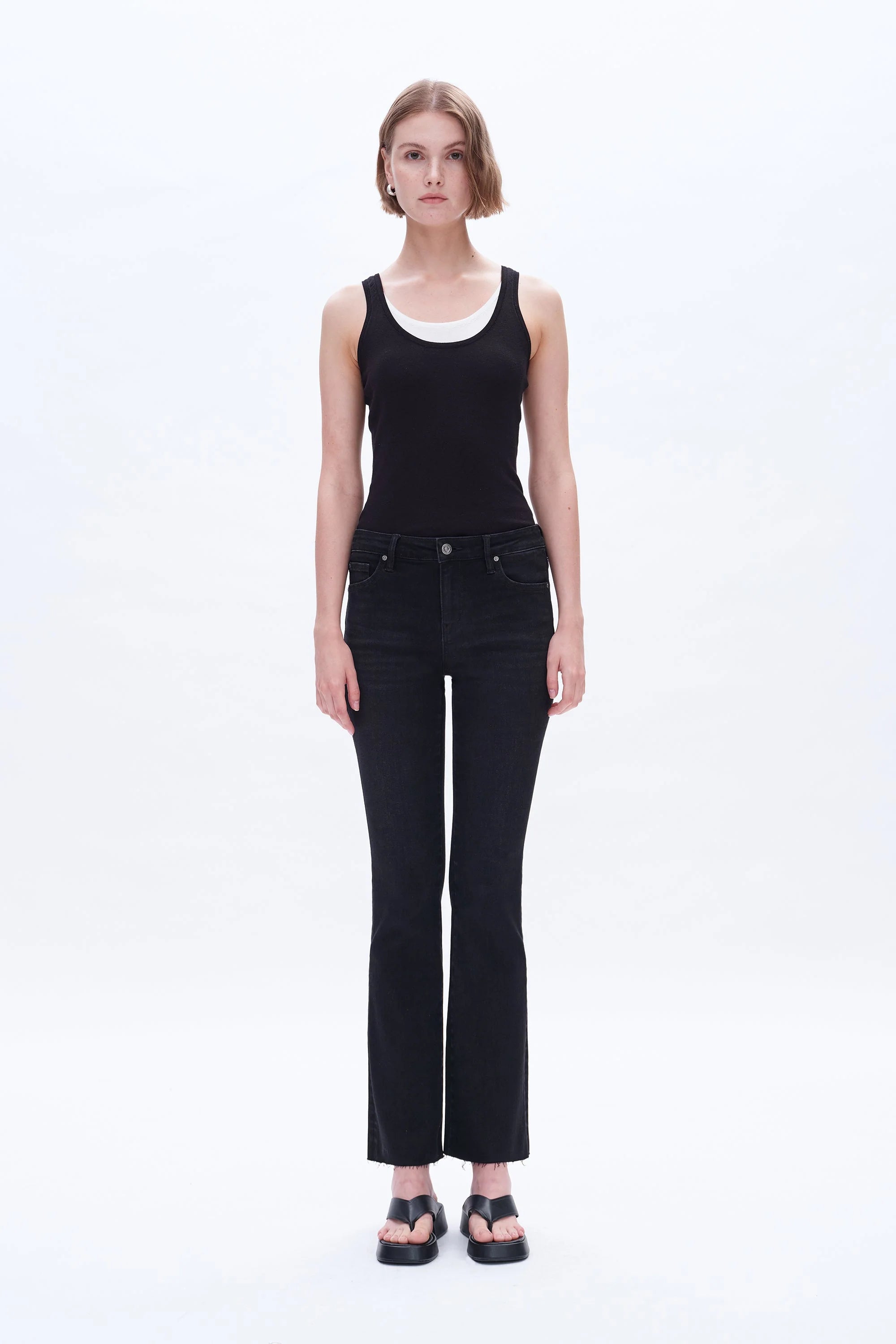 Black Bootcut Denim Pants