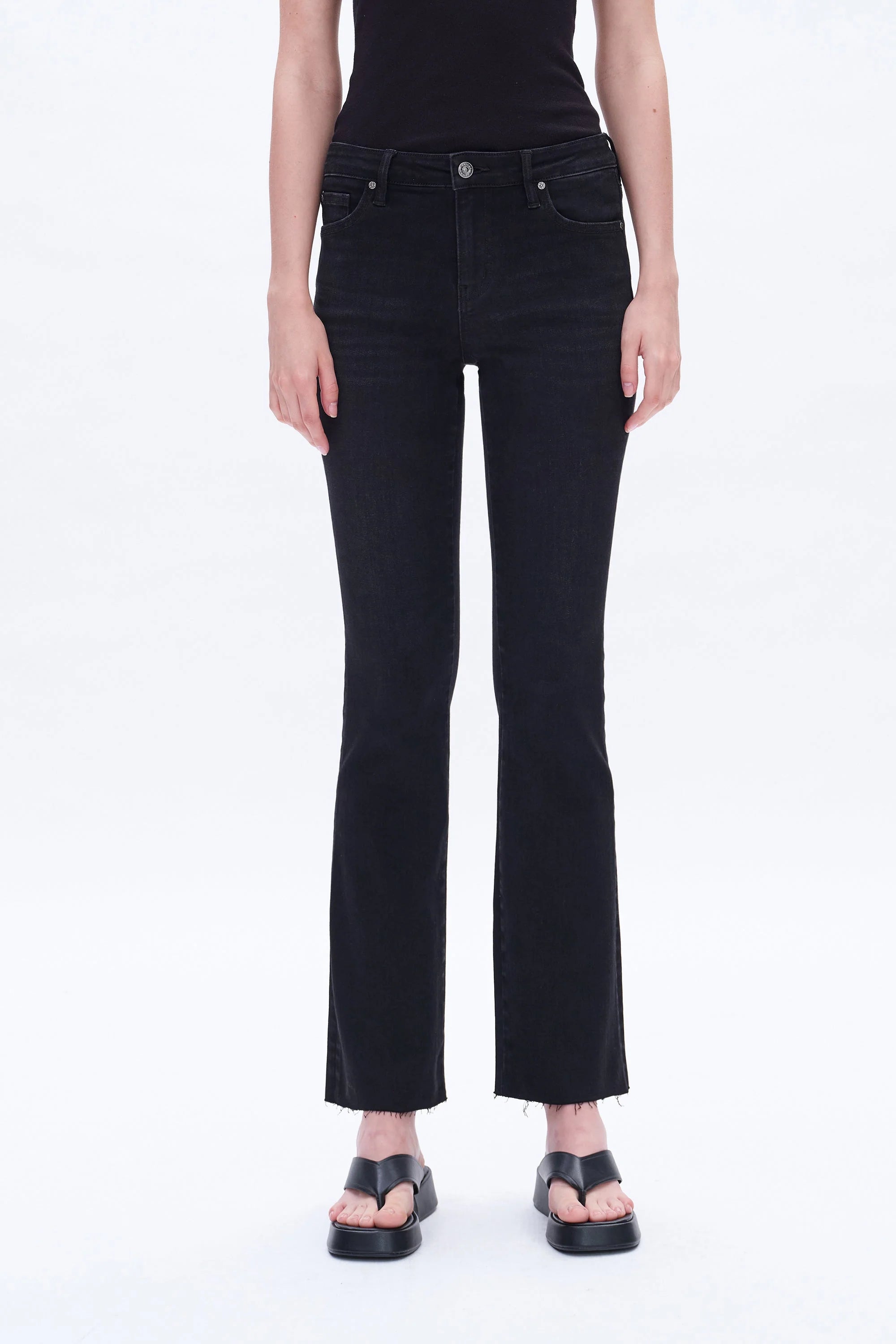 Black Bootcut Denim Pants