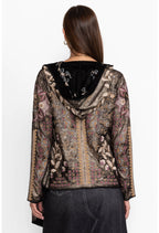 BIYA METALLIC SHORT HOODIE