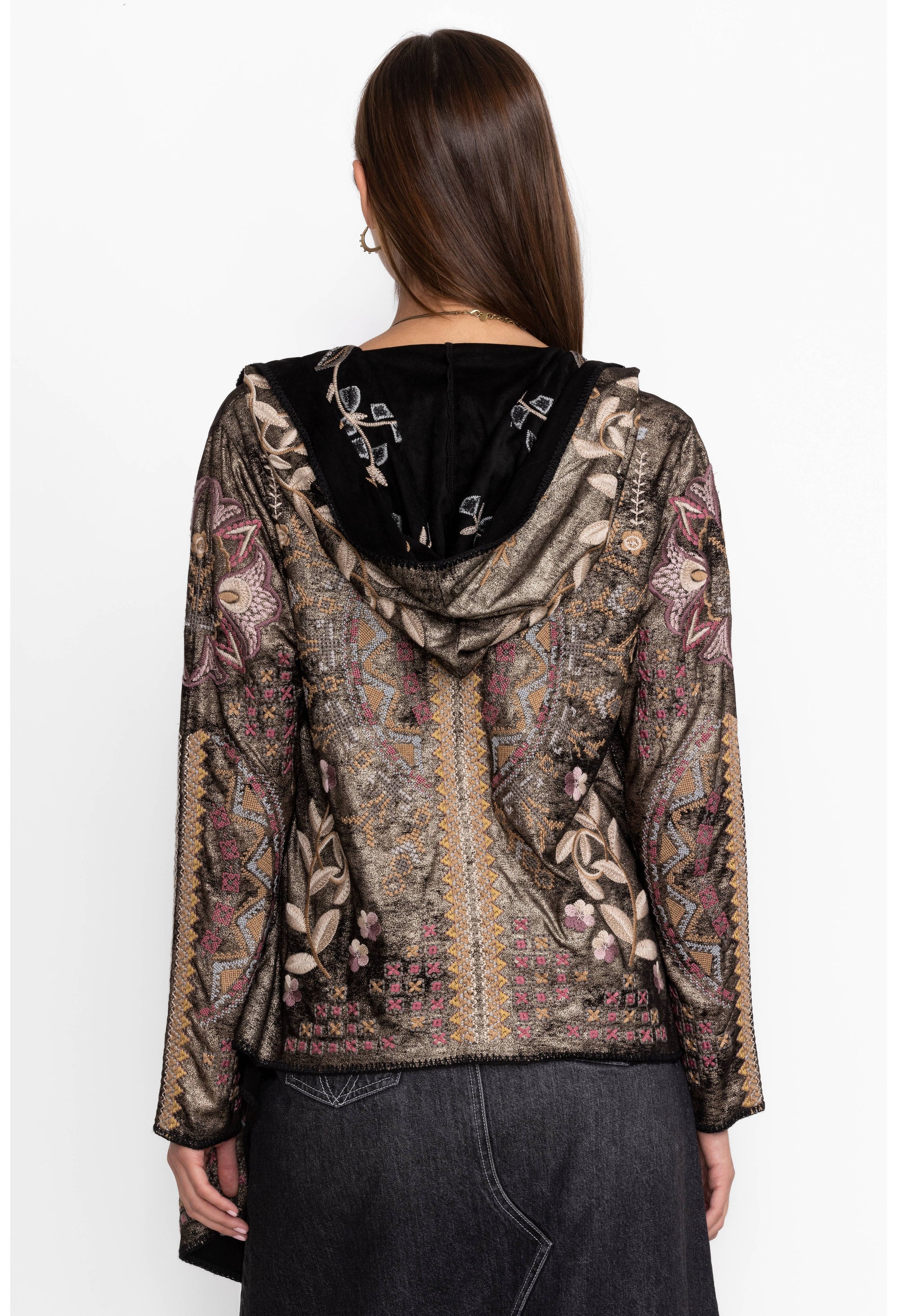 BIYA METALLIC SHORT HOODIE