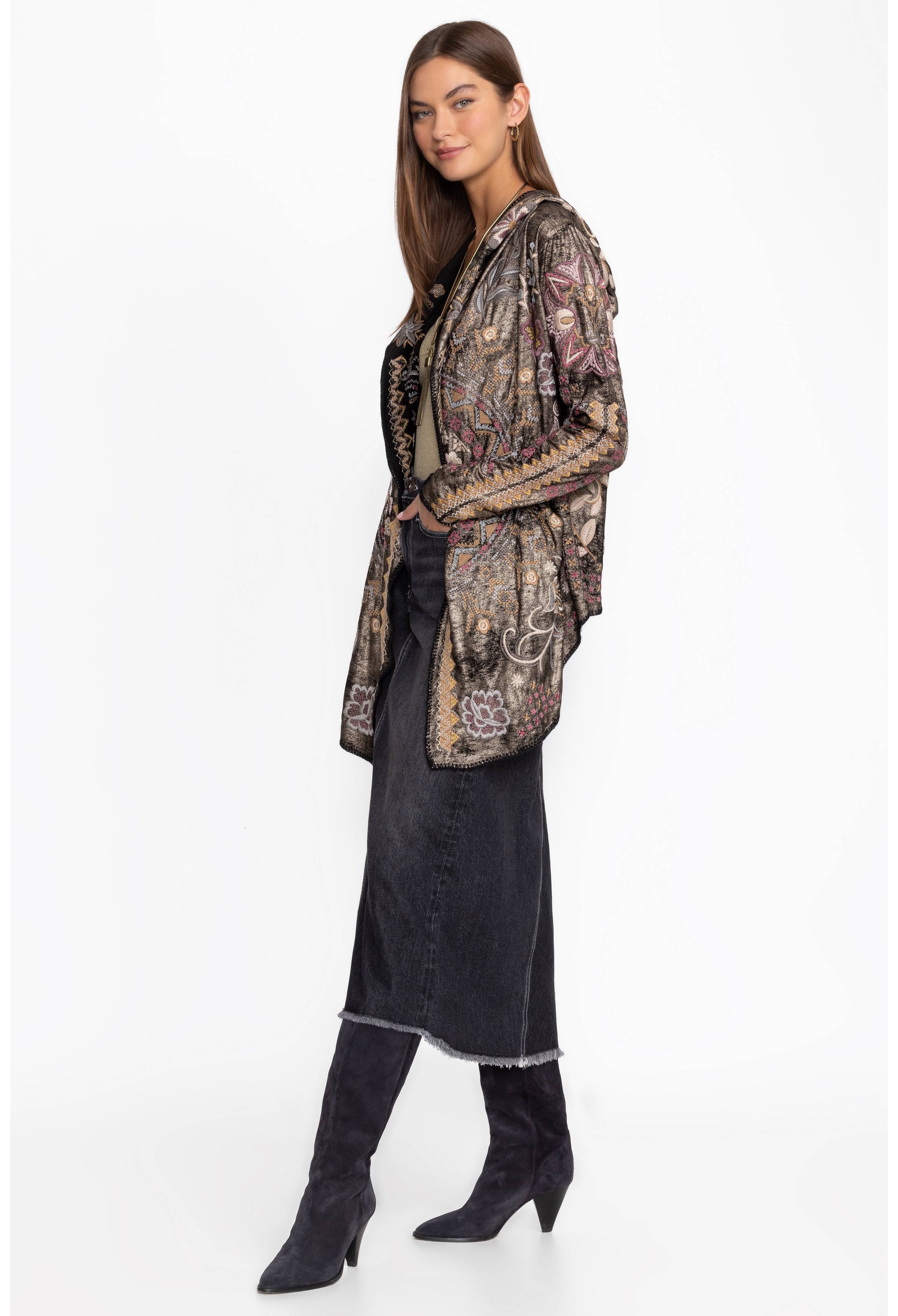 BIYA METALLIC SHORT HOODIE