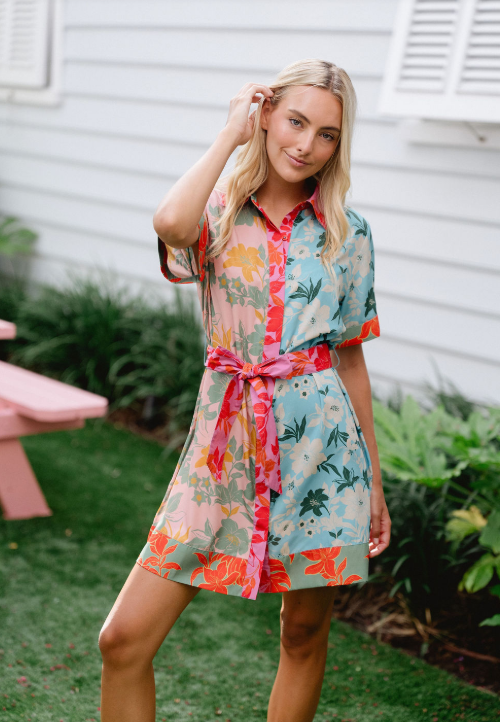 Elena Mini Briton Court Jilli Boutique colorblock floral