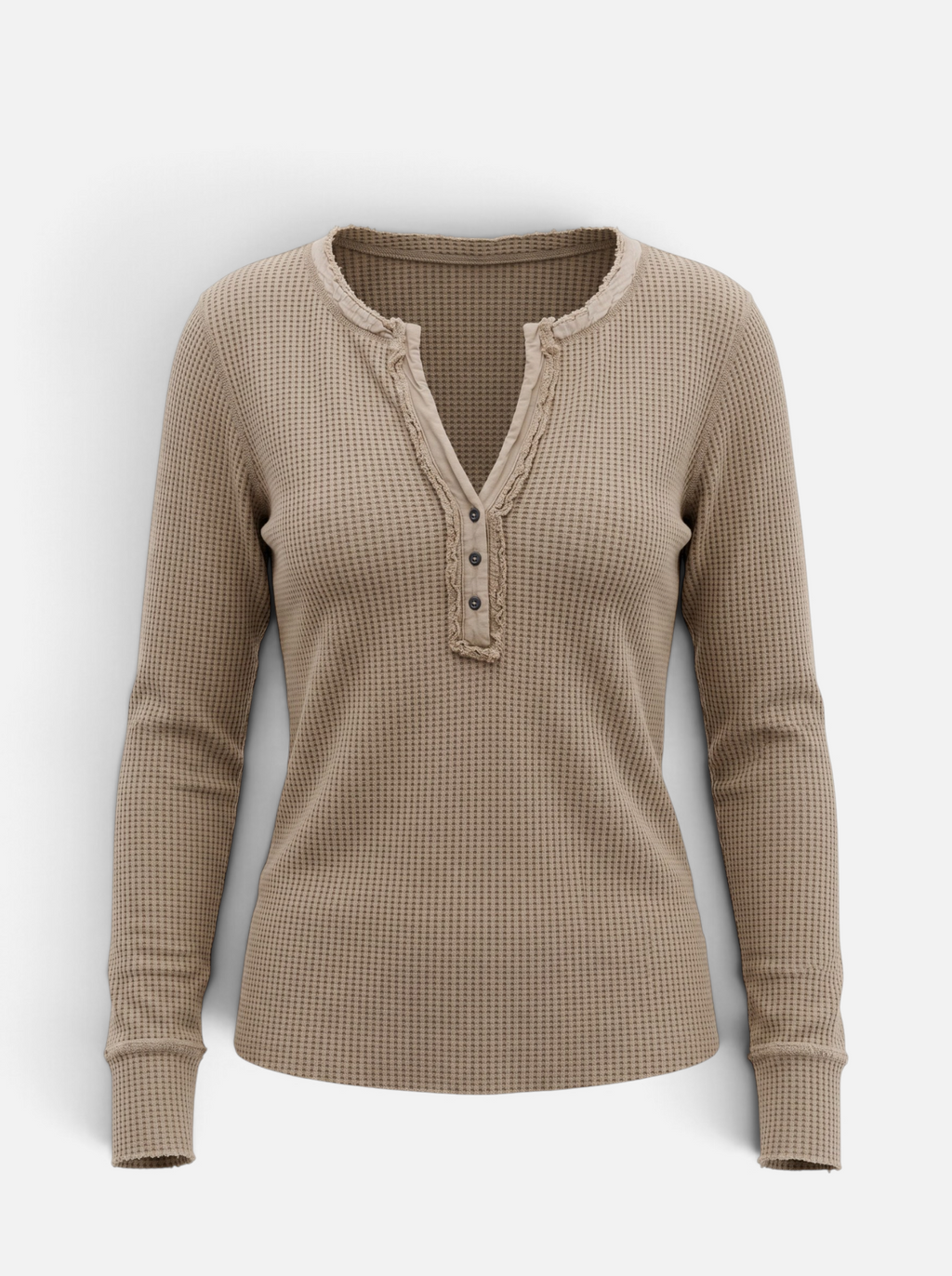 Brooks Button Up Top in Tan