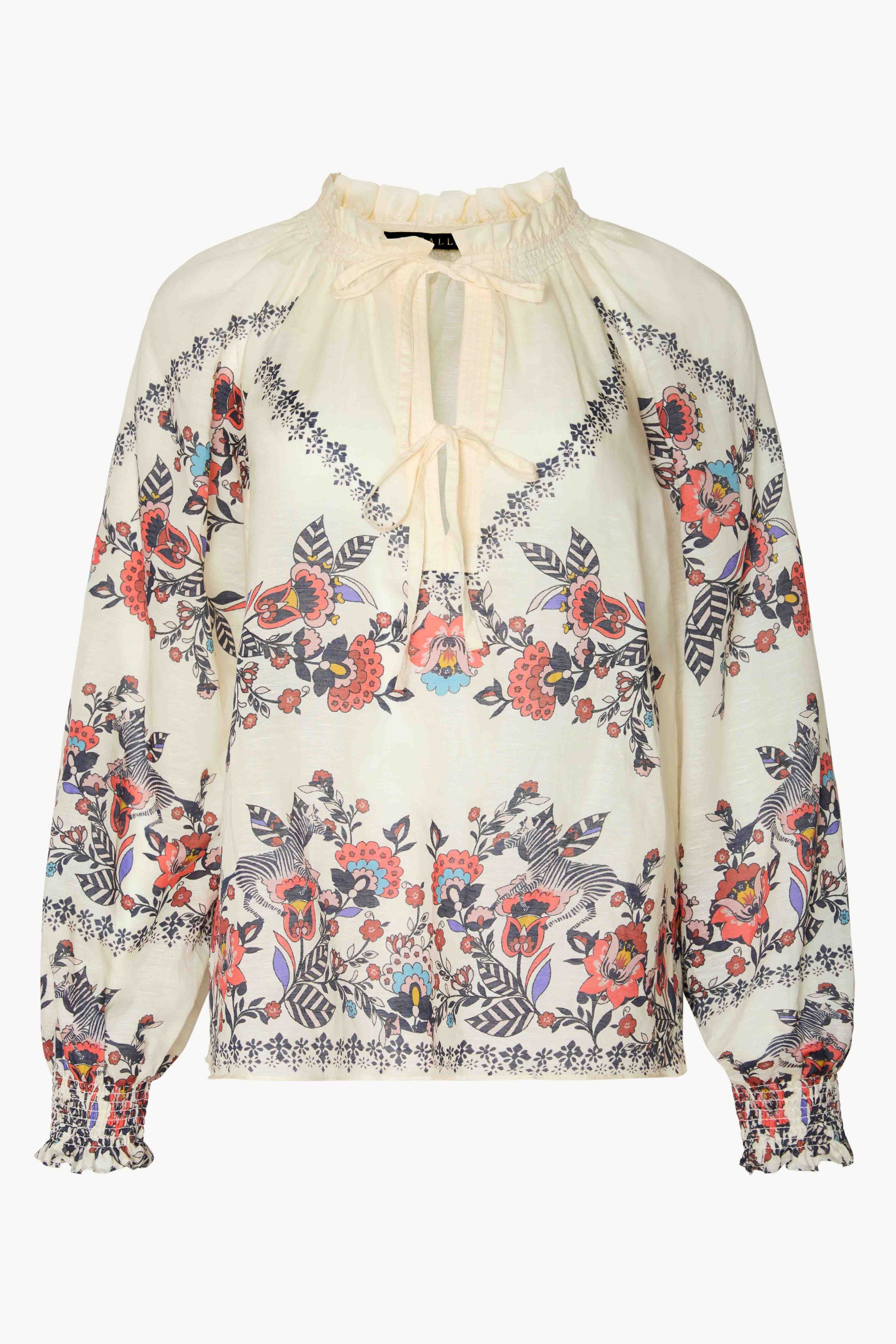  Vickie Top in Zebra Leaf Jilli Boutique Caballero Collection Blouse