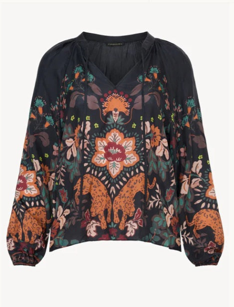 Sophie Top in Leopard Peony Jilli Boutique Caballero