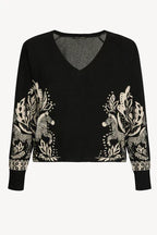 Krista Sweater in Zebra Fern CABALLERO collection jilli boutique blouse