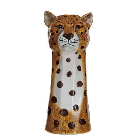 Hand-Painted Stoneware Cheetah Vase Jilli Boutique Atlanta