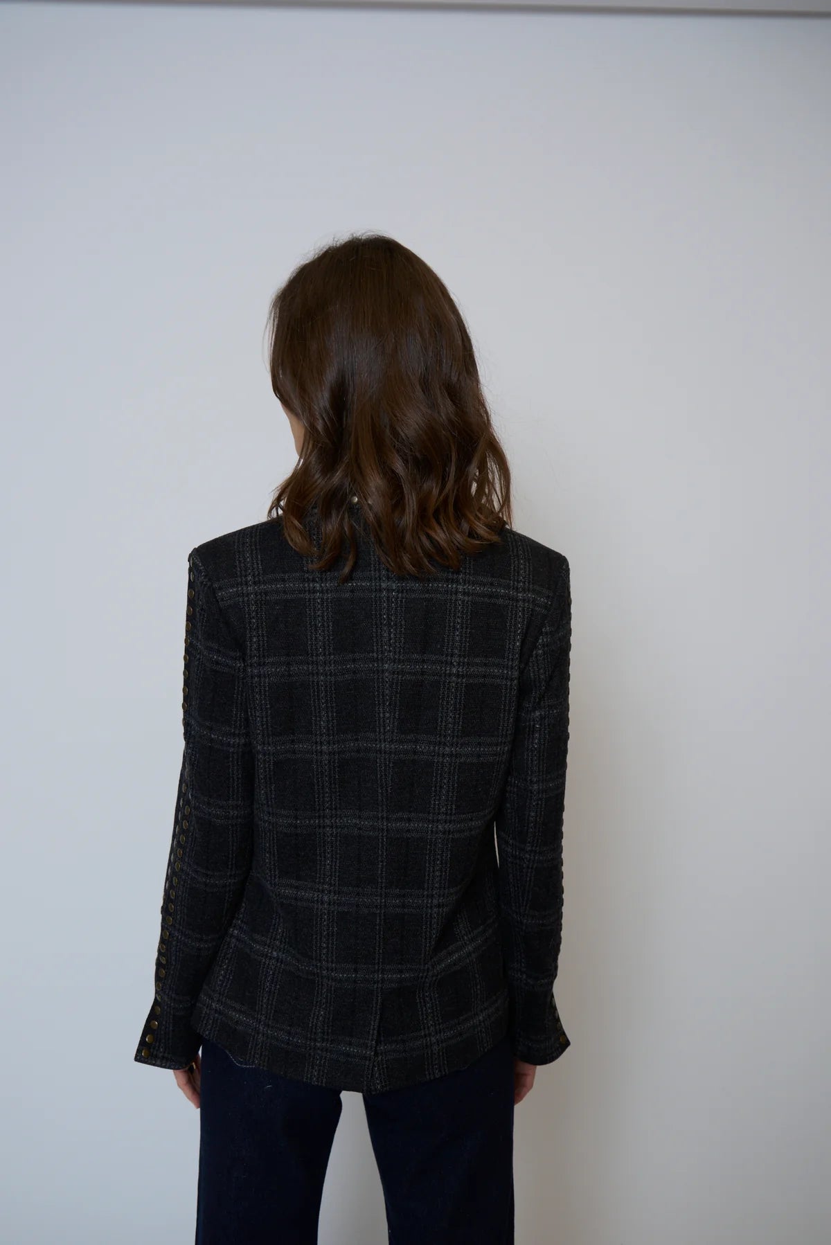 Jay Plaid Studded Jacket Blazer Coat
Central Park West Jilli Boutique